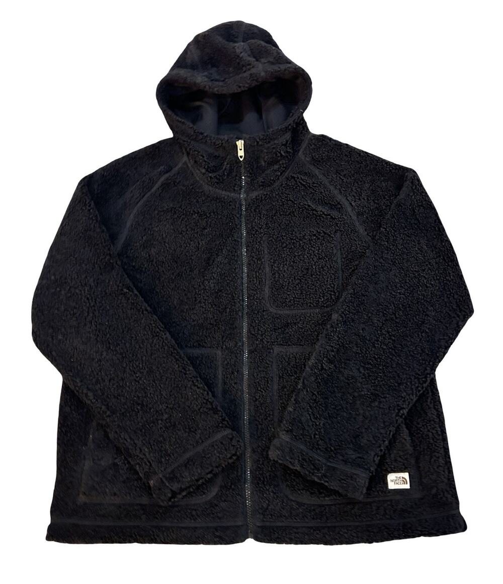 The North Face Ridge Plush Fleece Hoodie Jacket Womens Size M Black Full Zip